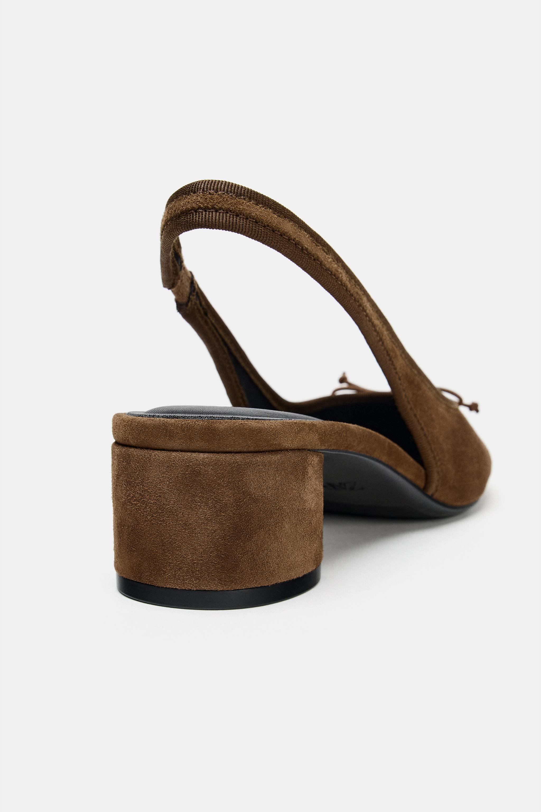 LEATHER SLINGBACK HEELS